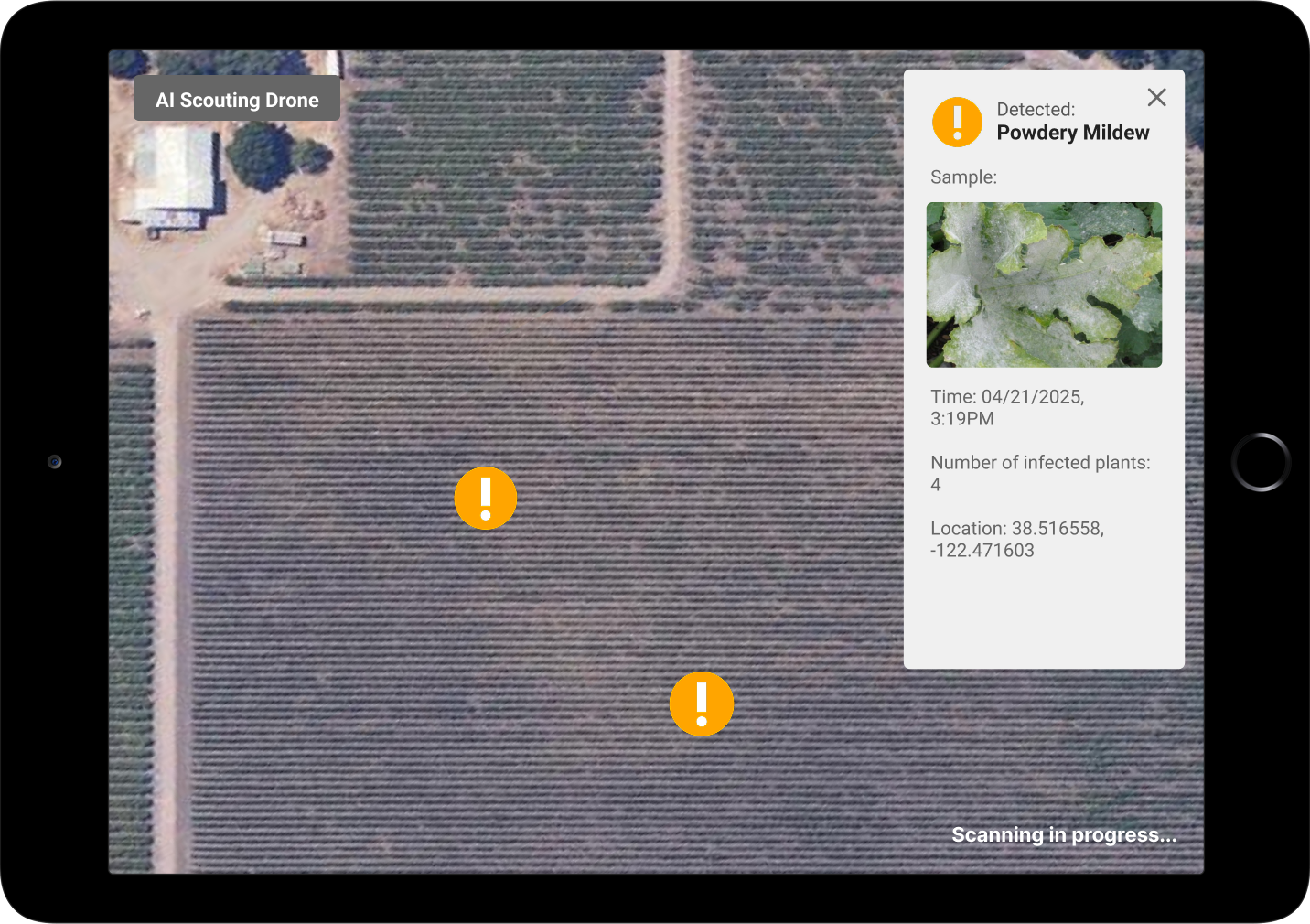 AgVision App Dashboard